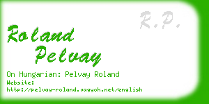 roland pelvay business card